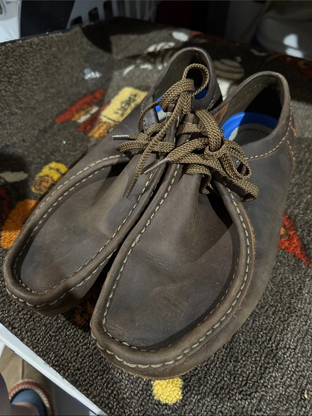Clarks Men's Brown Leather Chukka Moc Toe Boots